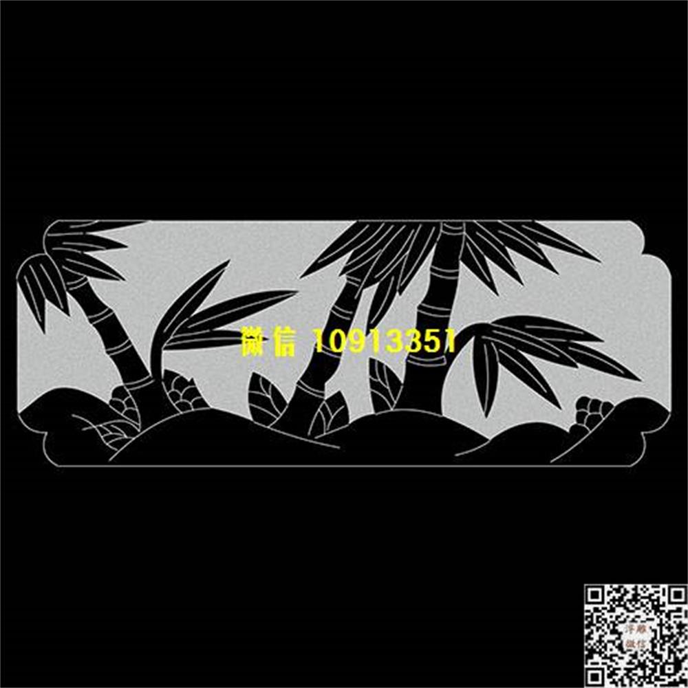 精雕图246竹子栏板精雕图线雕图线条图单线铣底图_电脑雕刻plt文泰矢量图精雕图浮雕图